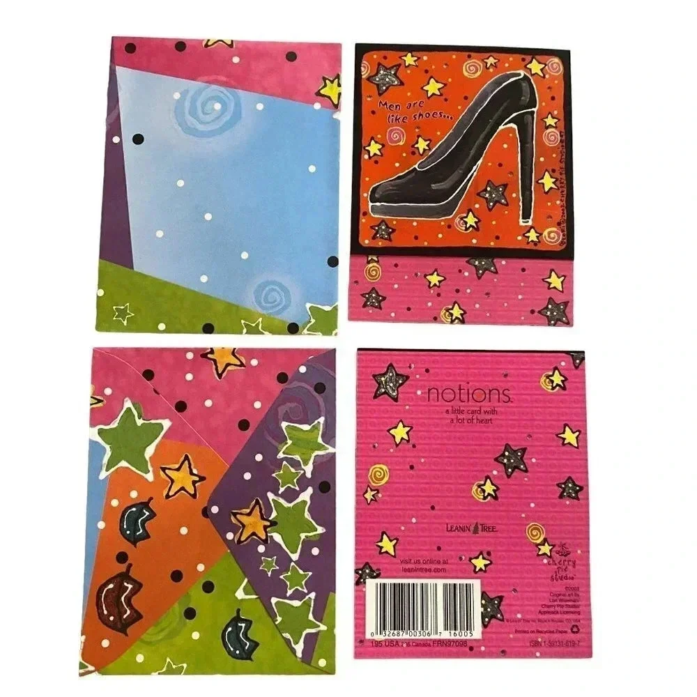 FRIENDS High Heels Vintage 6/pk Leanin'‎ Tree Greeting Cards Lori Wiseman NIP